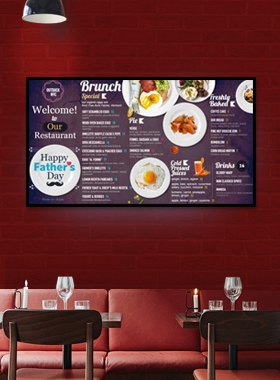 Father's day menu board display Father's day menu board display