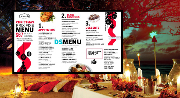 Christmas Day Special Digital Signage Menu Boards from DSMenu