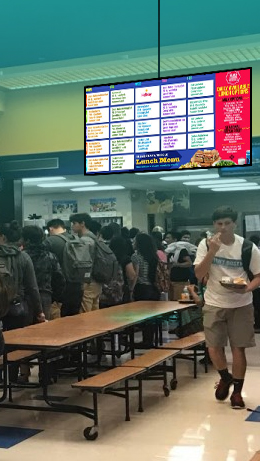Digital menu boards for School Cafeterias