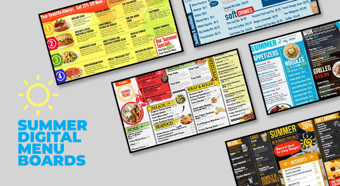 Summer Foods And The Digital Menu Boards from DSMenu Summer Foods And The Digital Menu Boards from DSMenu