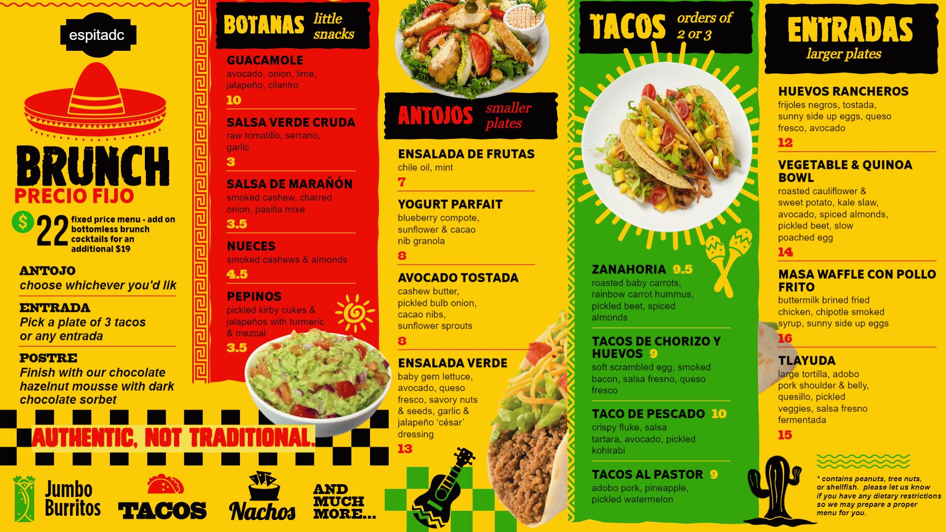 Mexican menu playlist  for digital signage for restaurants