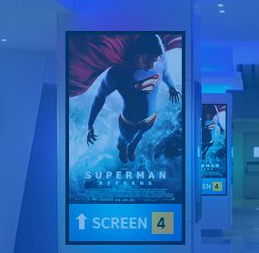 Digital menu boards for theaters