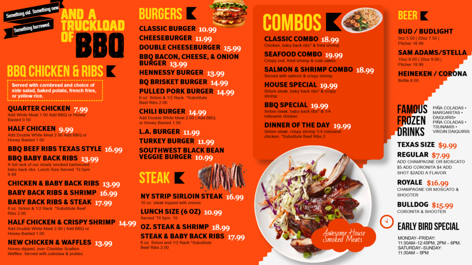 The GourmetÃ¢Â€Â™s BBQ Menu Board