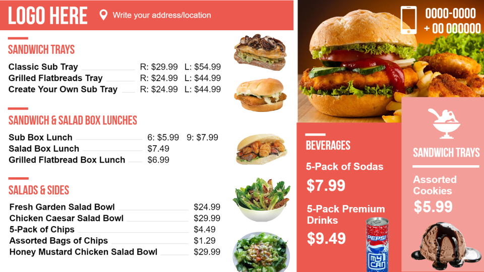 Takeaway menutemplate