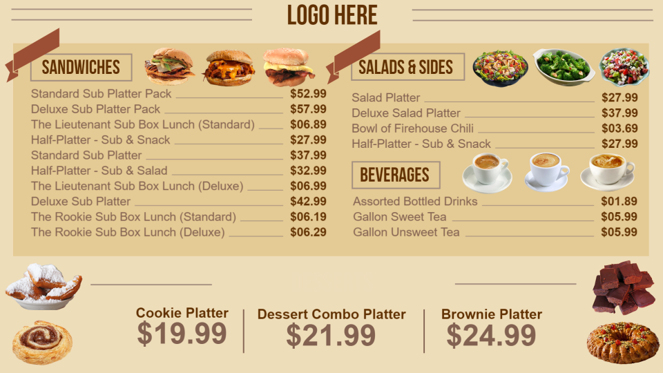 Bistro grill menuboard