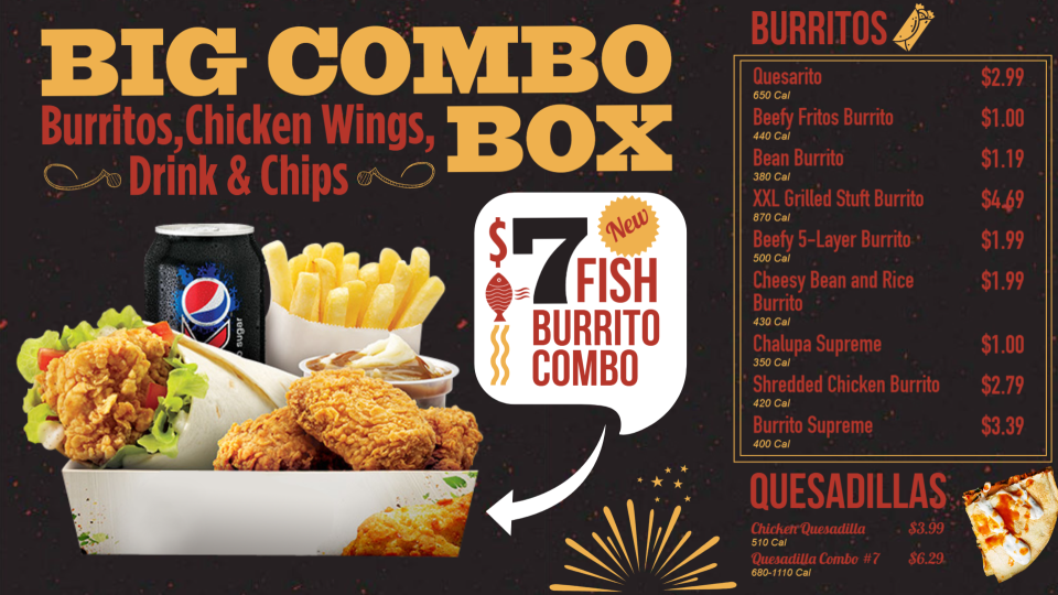 Combo Menu Board