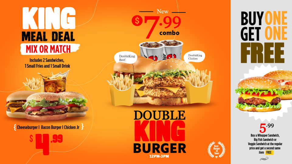 Burger Offer Board Menu Burger Offer Board Menu