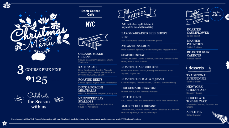 Christmas Menu Design Template