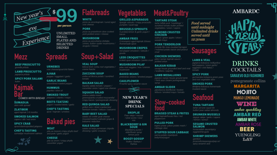 New Year Menu Design