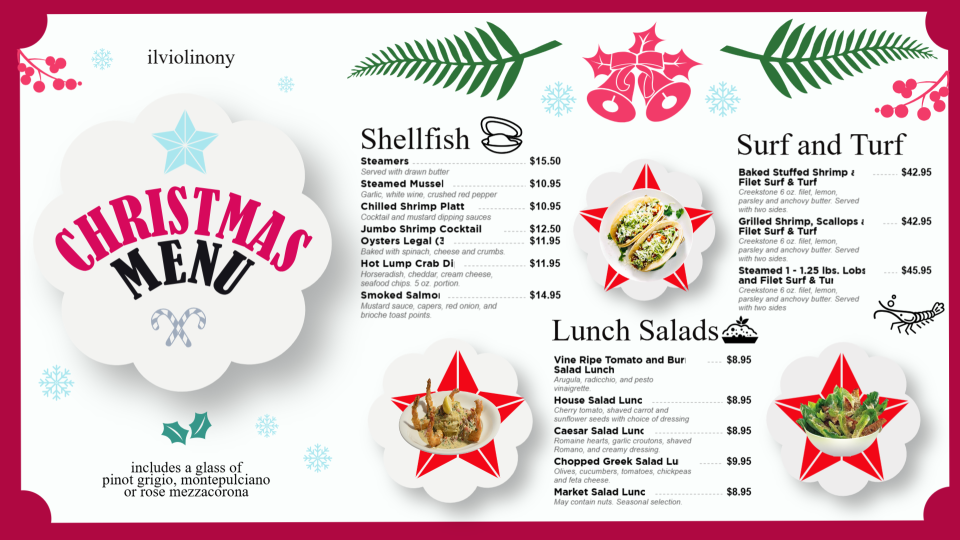 Christmas Menu idea