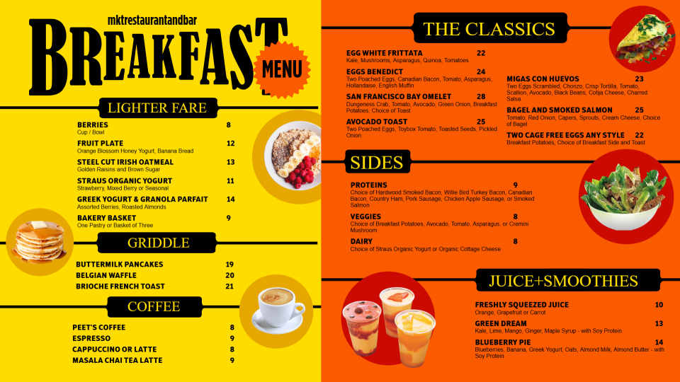 Breakfast Menu Board idea Breakfast Menu Board idea