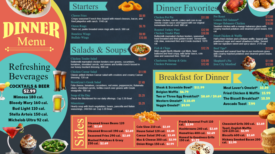Dinner Menu Board Design Dinner Menu Board Design
