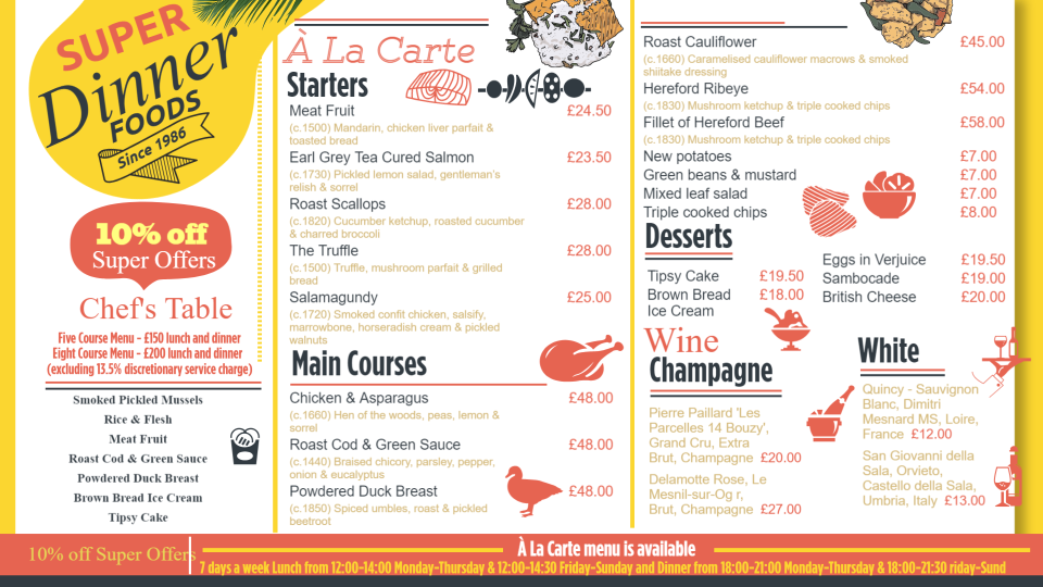 Dinner Menu Design Dinner Menu Design