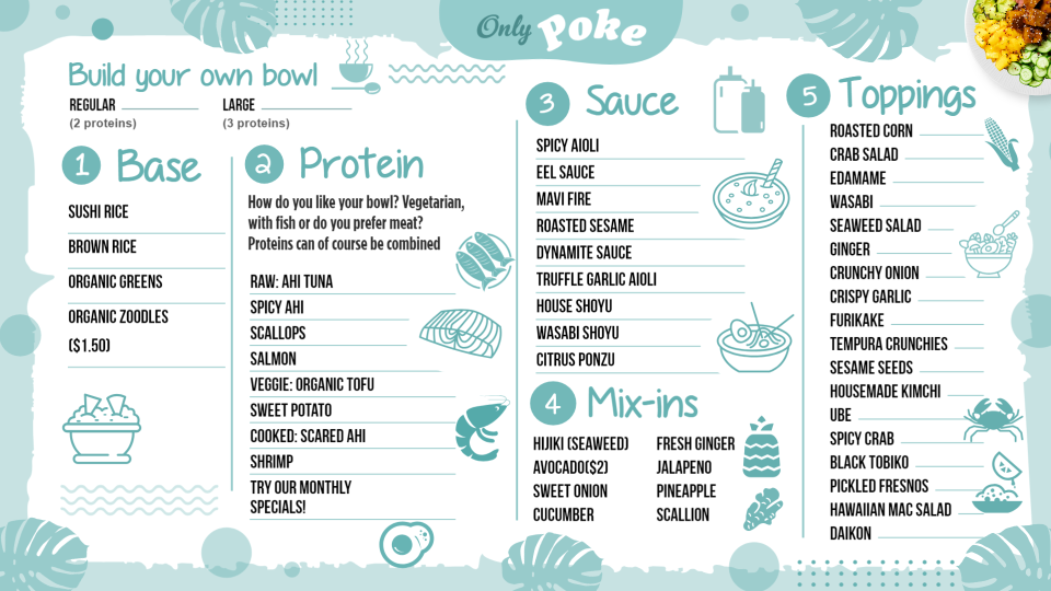 Poke Menu Design