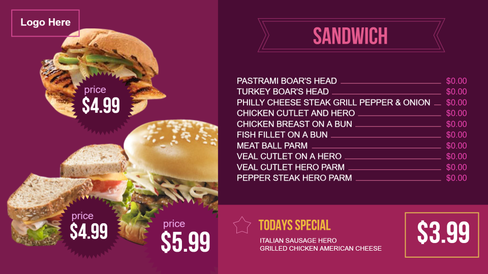 Burger menu