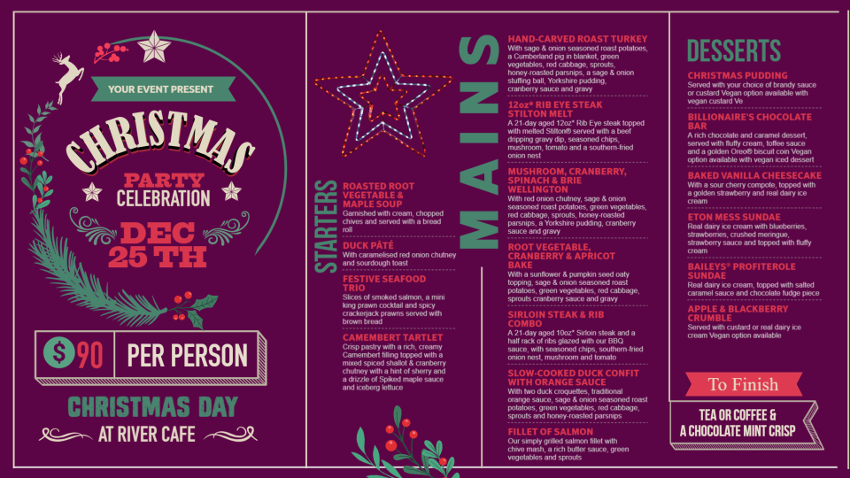 Christmas Menu Template