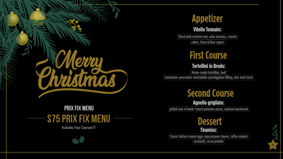 Christmas Menu Design