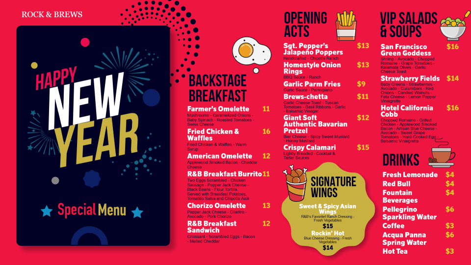 New Year Menu