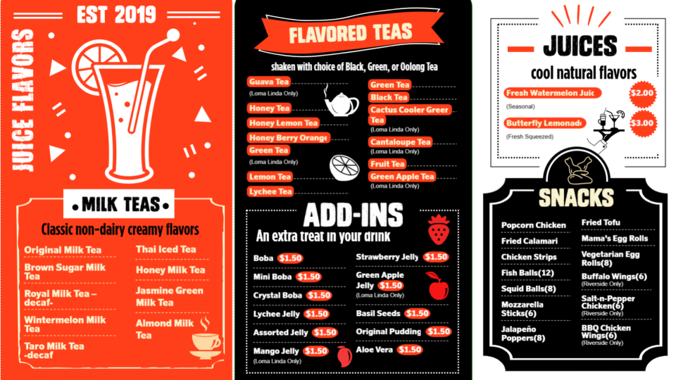 Juice Menu Template-02 Juice Menu Template-02