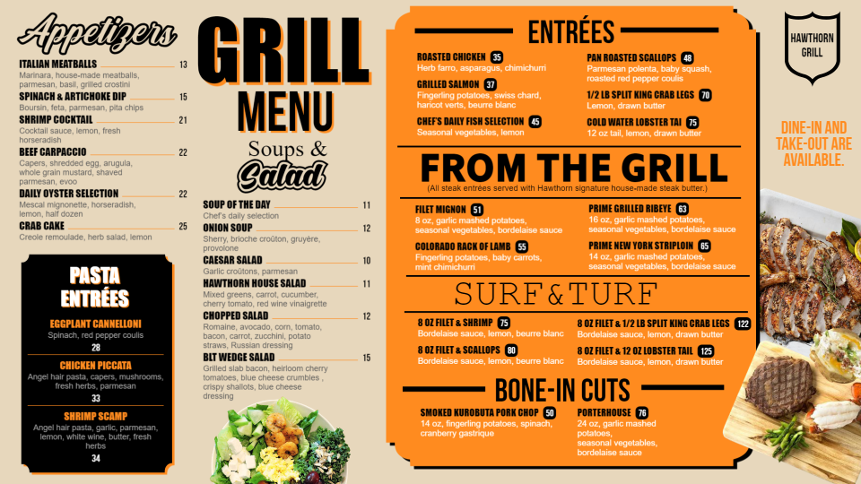 Grill Menu Template Grill Menu Template