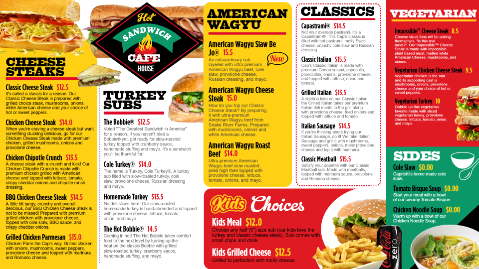 Sandwich Menu Board Template