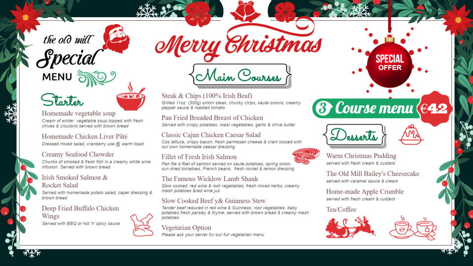 Christmas Menu Template