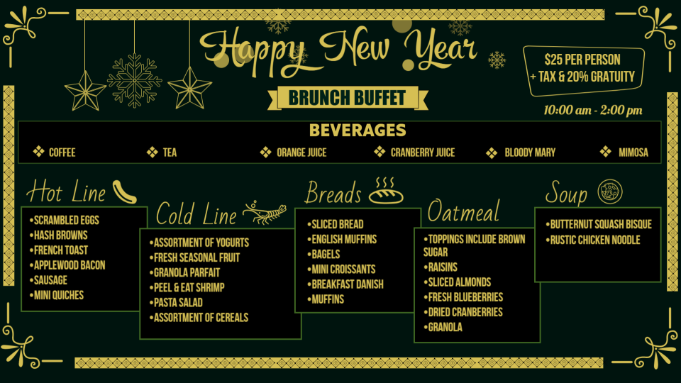 New Year Menu Design