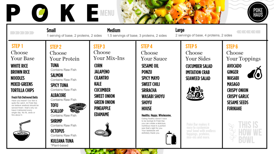 Poke Menu Design Board