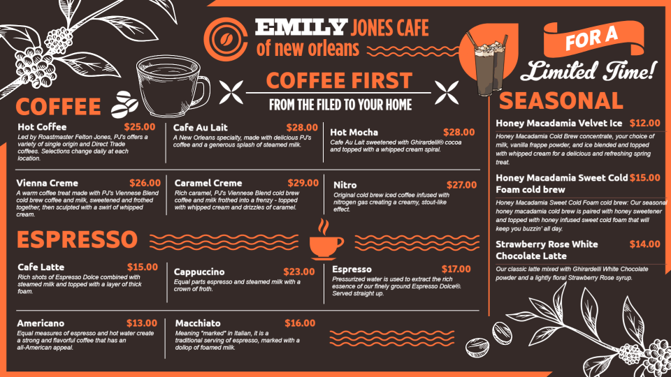 Coffee Menu Template Design