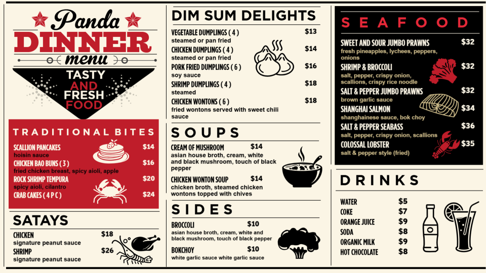 Dinner Menu Board Design 01 Dinner Menu Board Design 01