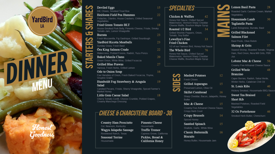 Dinner Menu Template Dinner Menu Template