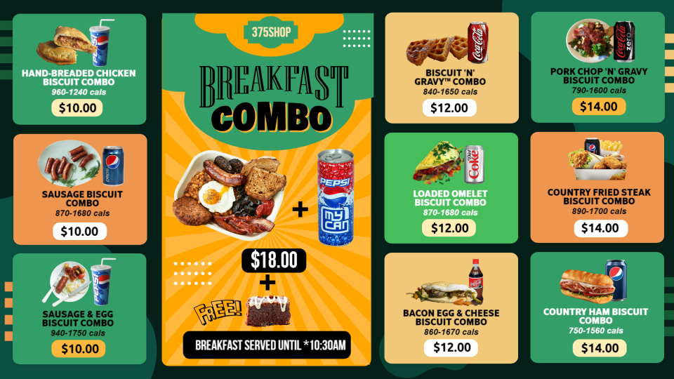 Beautiful Combo Menu Design