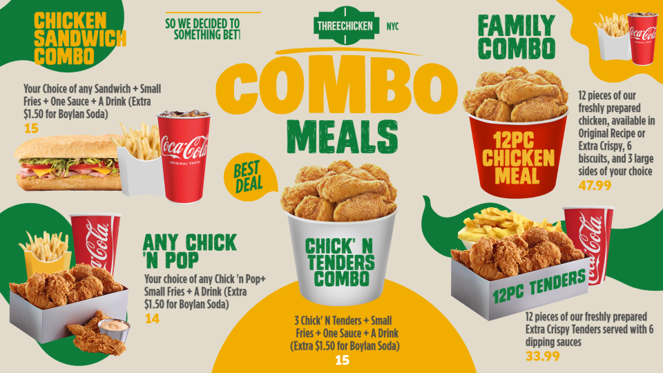 Creative Combo Menu Design Creative Combo Menu Design