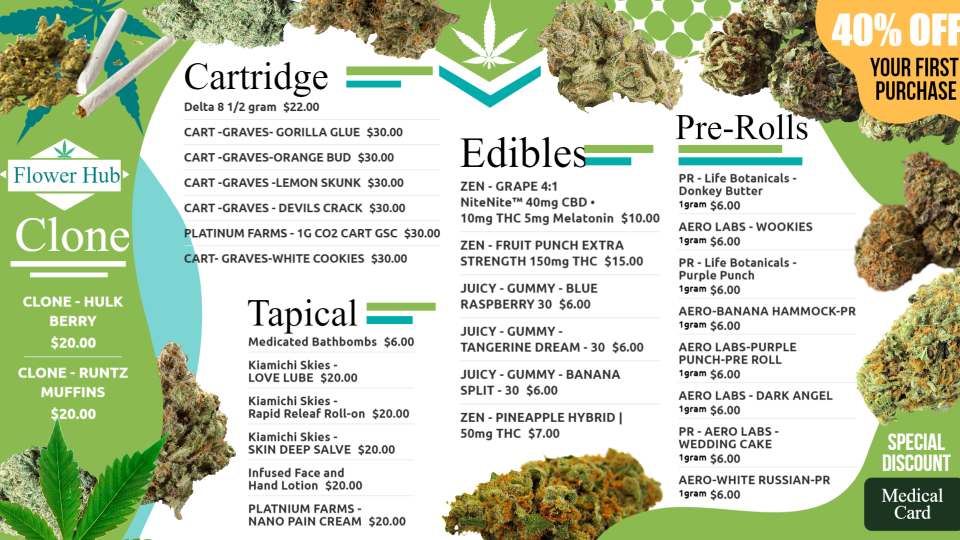 Marijuana Menu Design Marijuana Menu Design