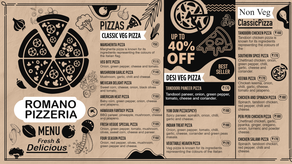 Pizza Menu Images Pizza Menu Images