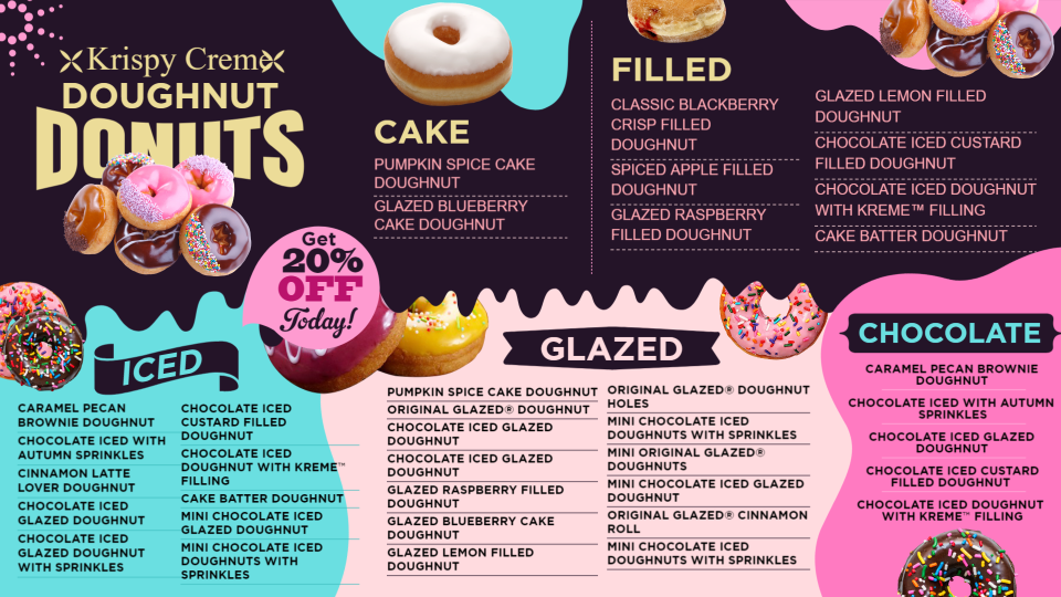 Donut menu design by Dsmenu