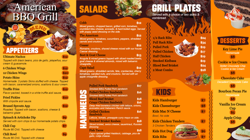 Grill Sample Menuboard Grill Sample Menuboard
