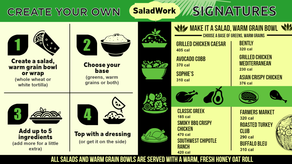 Customizable Salad Menu Template Customizable Salad Menu Template