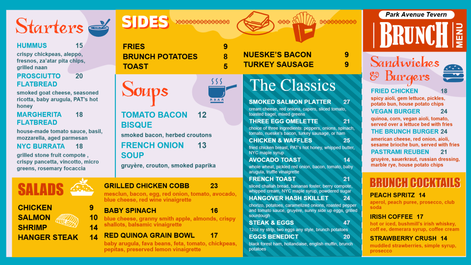 Editable Free Brunch Menu Template
