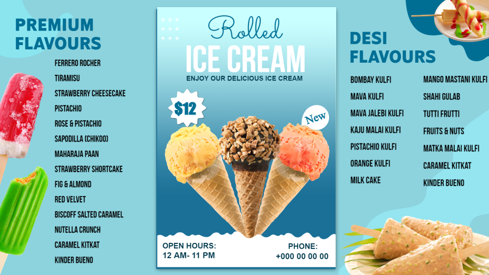 Creative Ice Cream Menu Template Creative Ice Cream Menu Template
