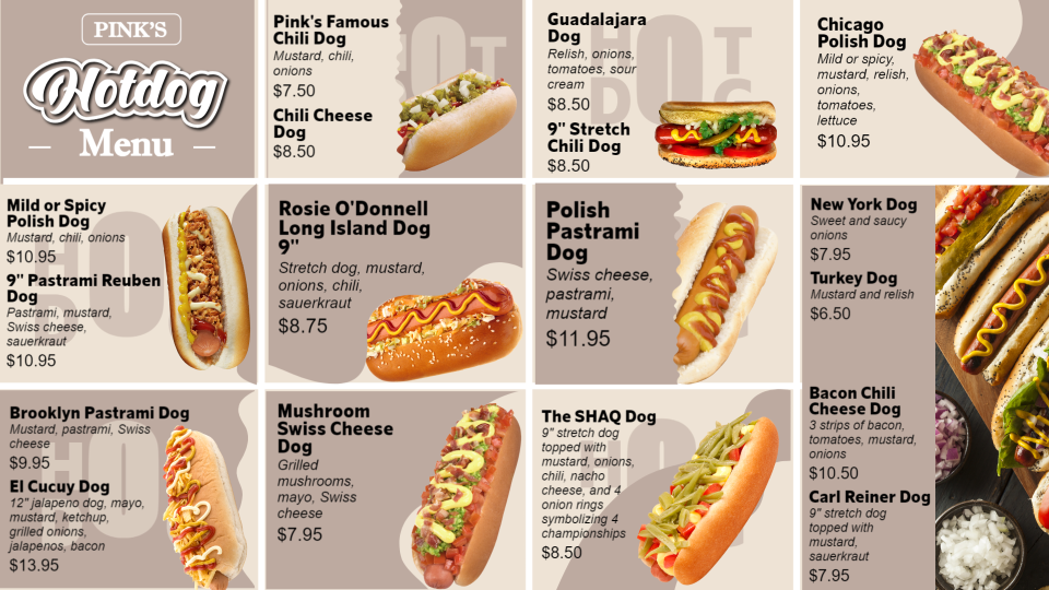 Editable Free Hotdog Menu Design