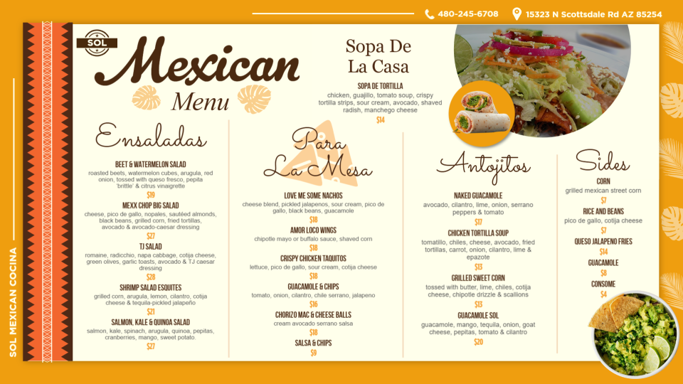 Creative Mexican Menu Template Creative Mexican Menu Template
