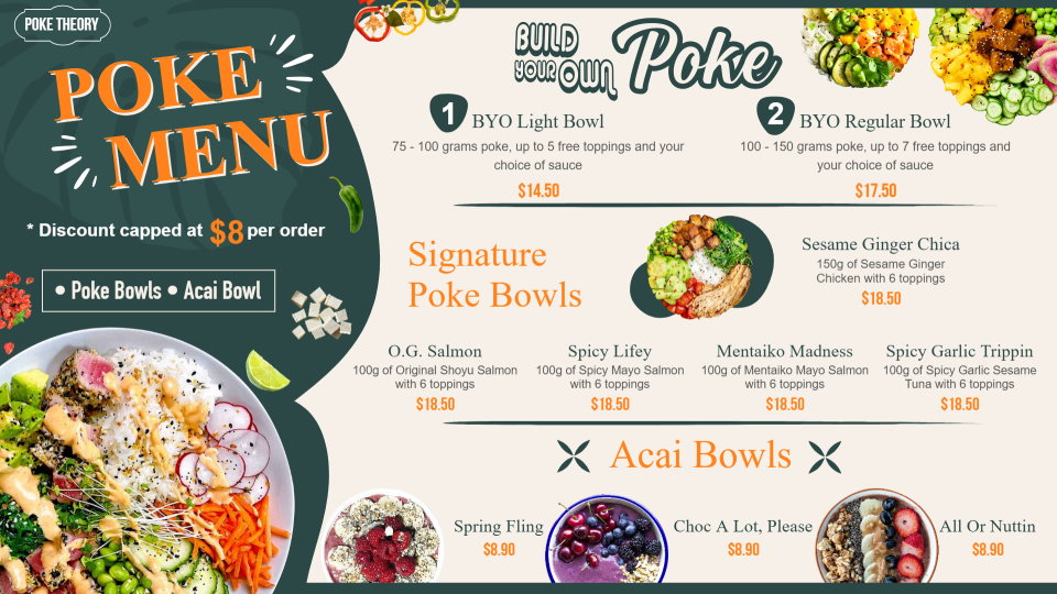 Creative Poke Menu Template Creative Poke Menu Template