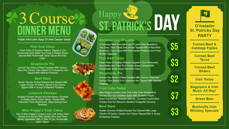 Restaurant menu design