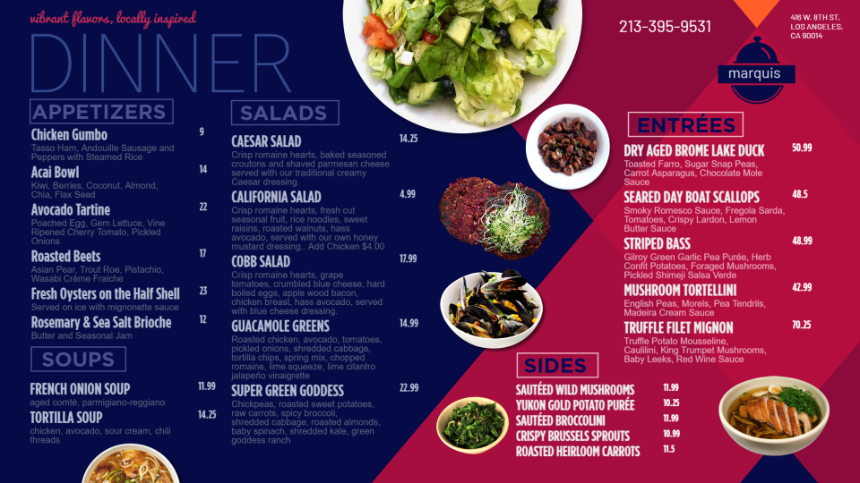 Editable Dinner Menu Design Editable Dinner Menu Design