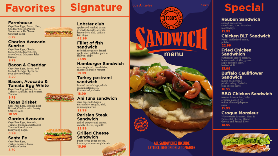 Sandwich Bar Menu Design Template DsMenu Sandwich Bar Menu Design Template DsMenu