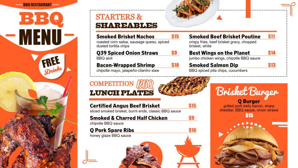 BBQ Menu Template BBQ Menu Template