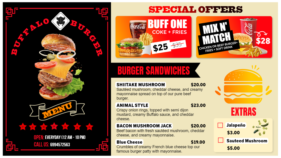 Burger Menu Template Burger Menu Template