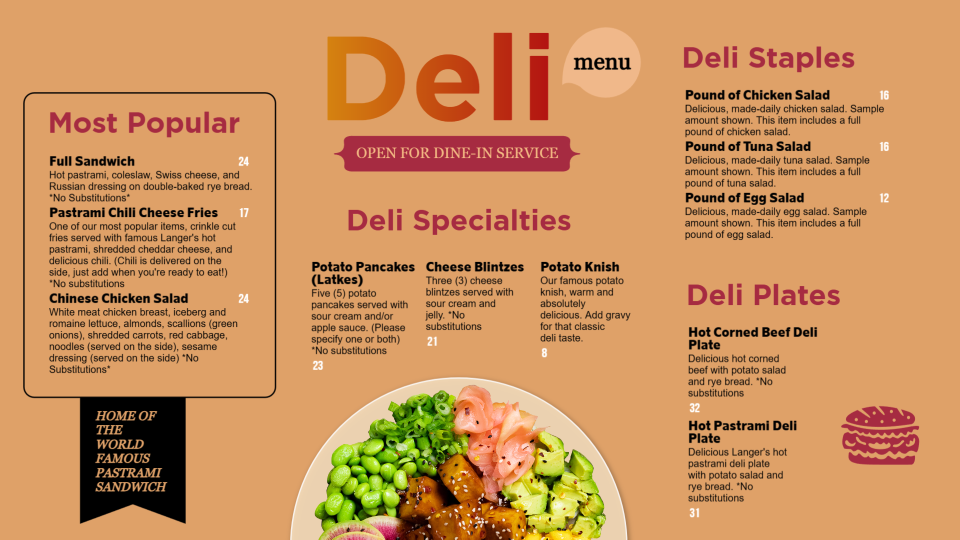 Simple Deli Menu Design Simple Deli Menu Design