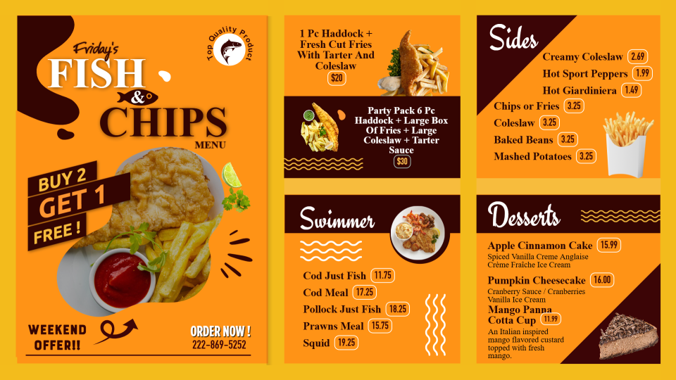 Editable Fish and Chips Template Editable Fish and Chips Template
